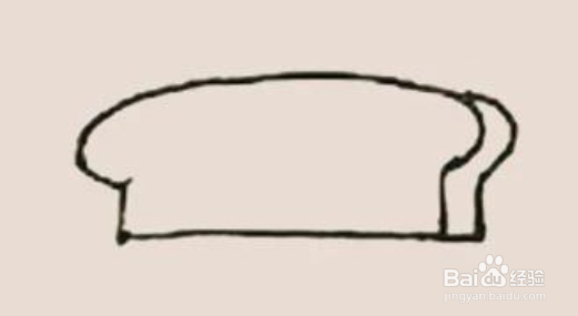 欧式面包机简笔画