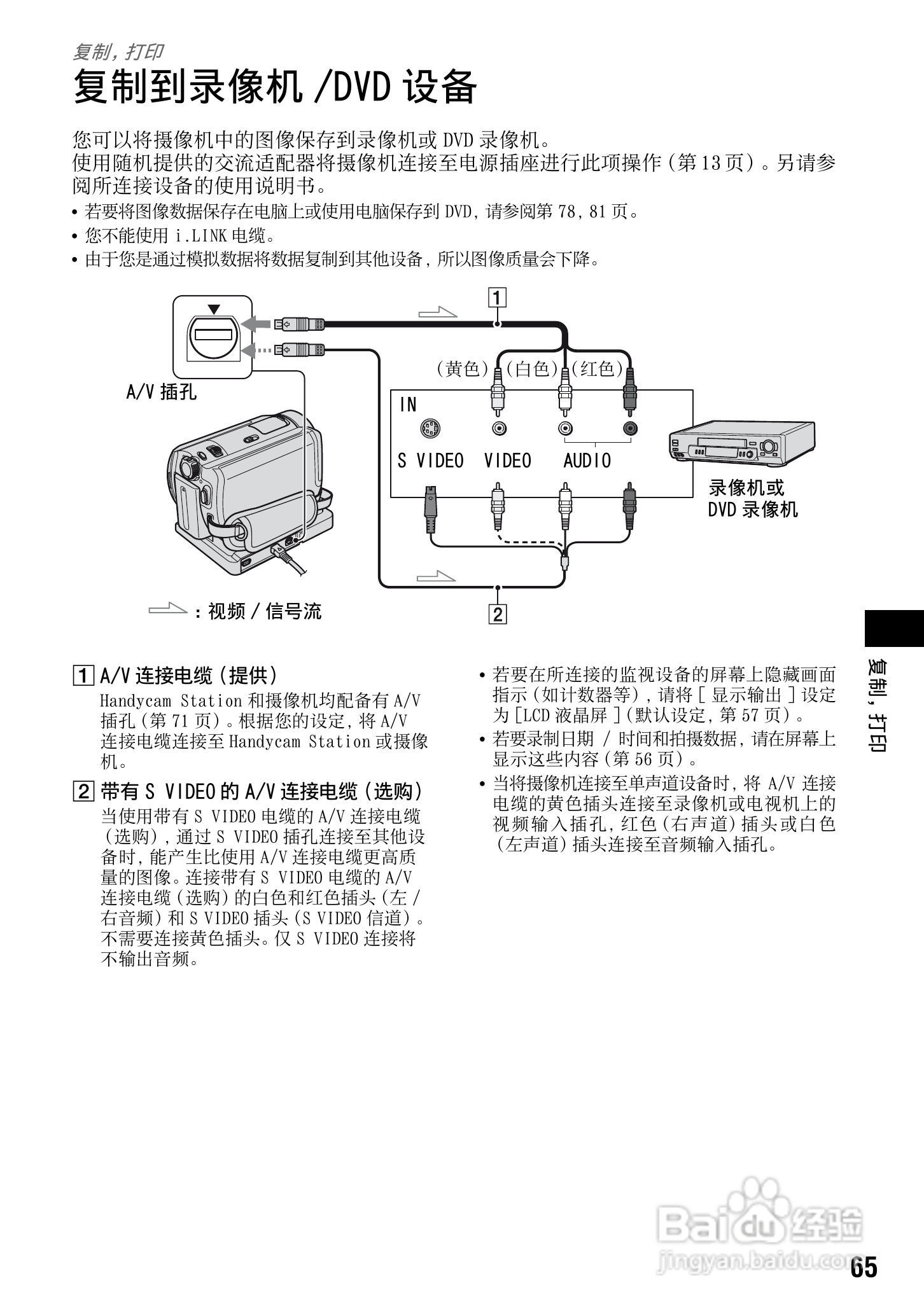 索尼DCR-SR70E数码摄像机使用说明书:[7]