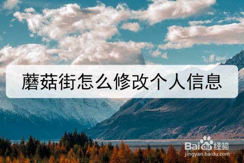蘑菇街怎么修改个人信息