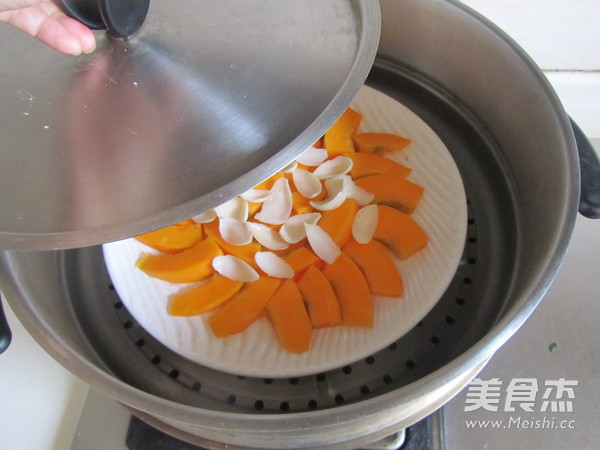 桂花南瓜蒸百合