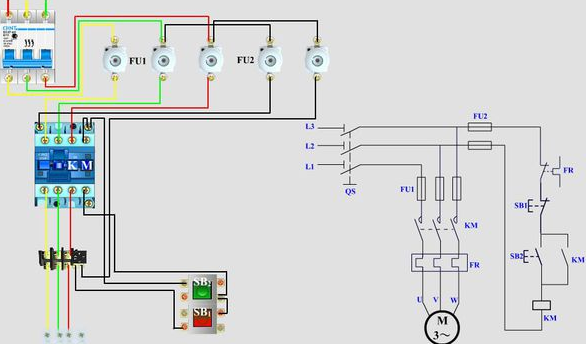 热继电器的接线图最好是实际的接线图