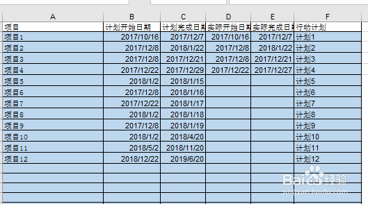 纯Excel 甘特图制作及模板分享