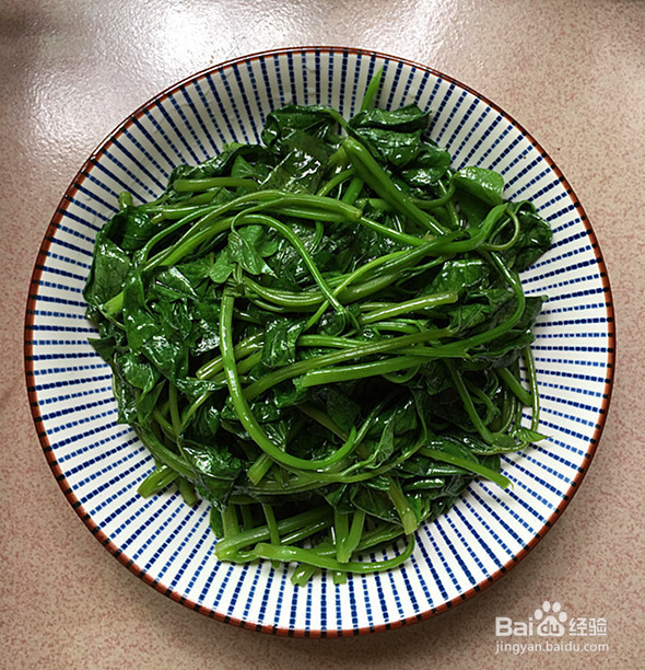 豉油番薯叶的制作方法