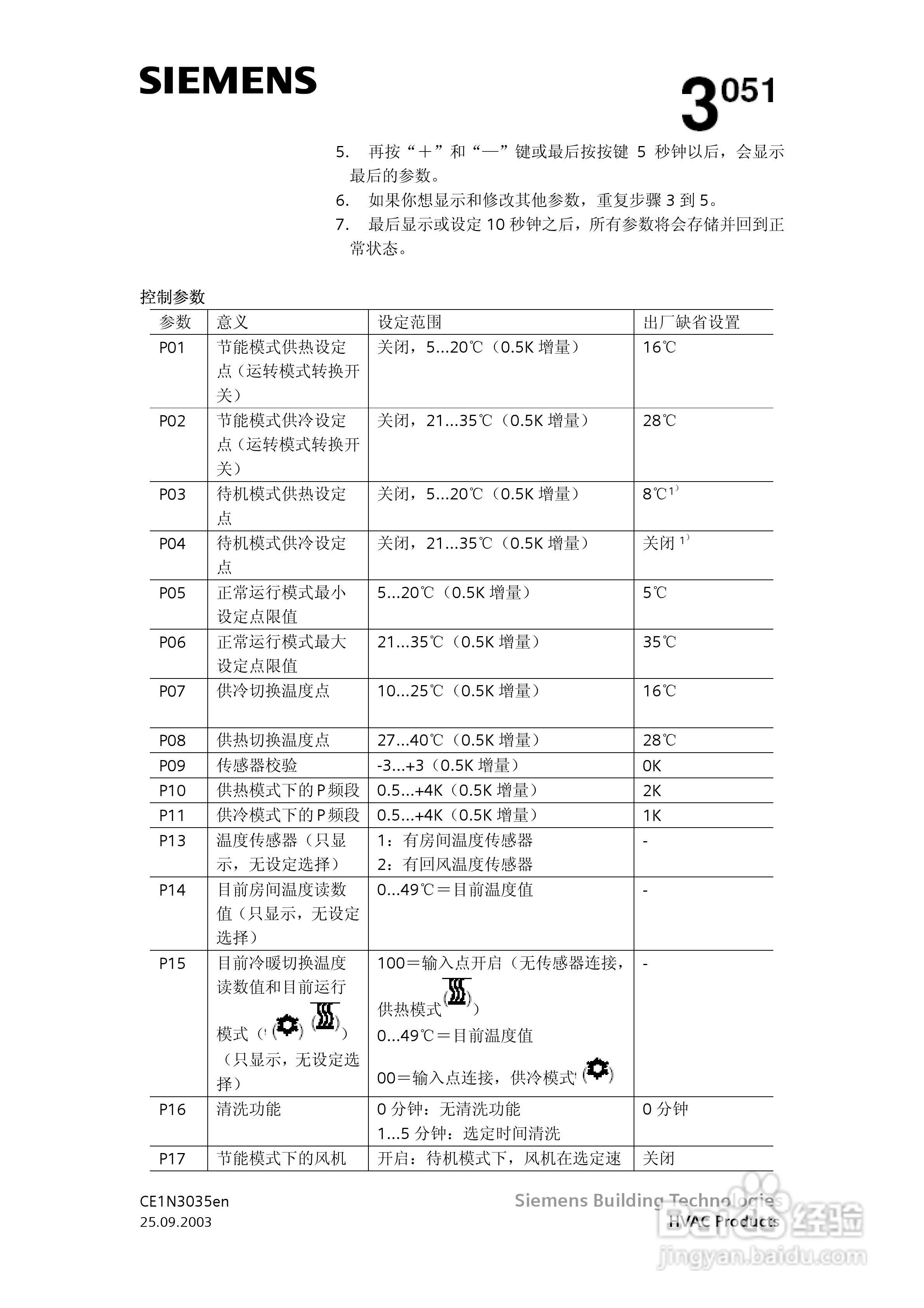 SIEMENS RDF10房间温度控制器说明书:[1]