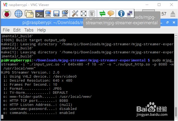 树莓派3B + Pi摄像头+mjpg-streamer