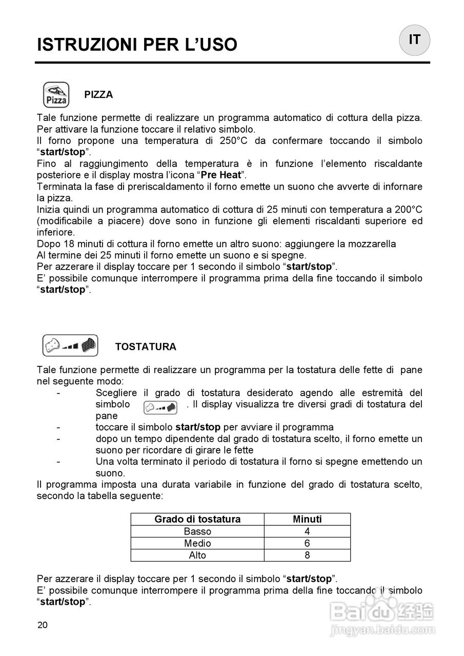 意大利Nardi FEA27D50XN型嵌入式电焗炉说明书:[2]