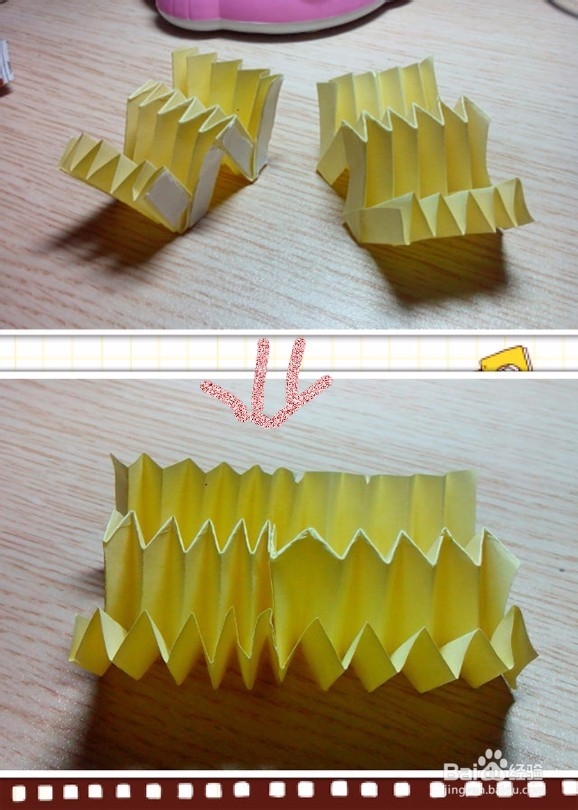 用纸折字母M、W、糖果