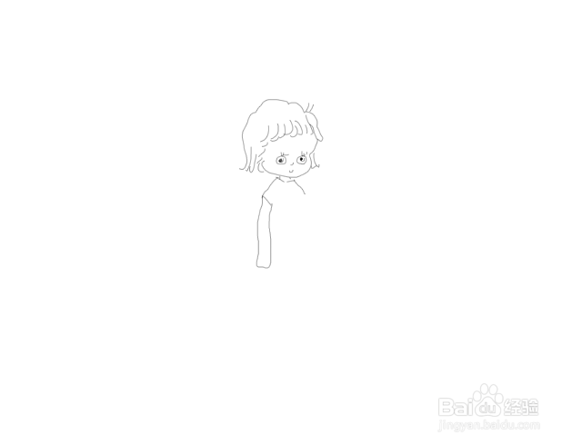 人物简笔画女孩 动漫