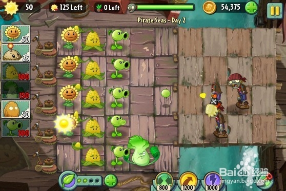 植物大战僵尸2(海盗港湾)第二关2星过关攻略