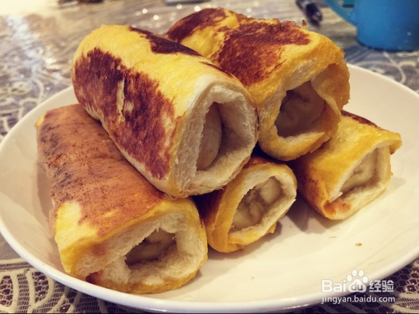 营养早餐香蕉吐司卷