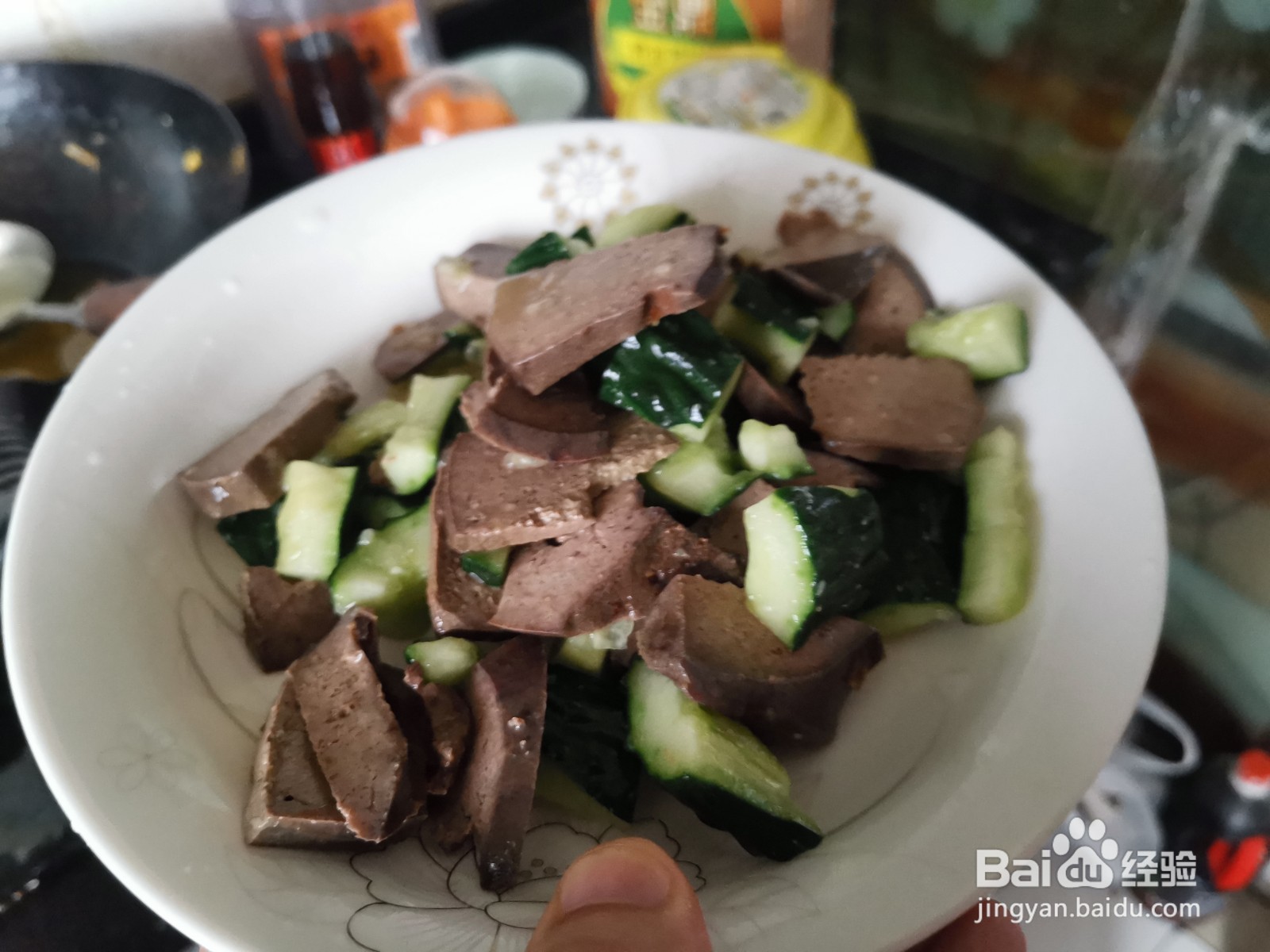 卤猪肝拌黄瓜