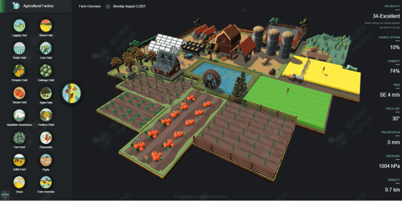 搭建智慧农场 3D 可视化管理平台