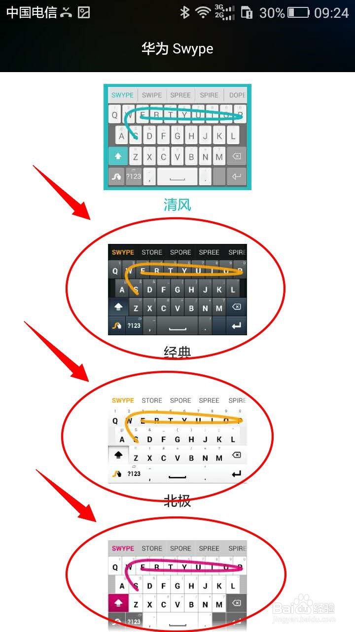 华为Swype输入法如何更换主题