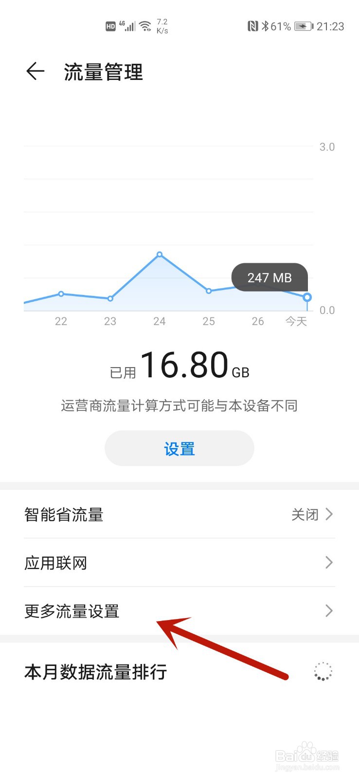 华为手机怎么显示栏出现流量