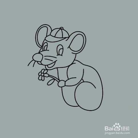 如何手工画可爱的老鼠简笔画?