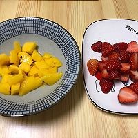 草莓芒果雪媚娘的制作方法