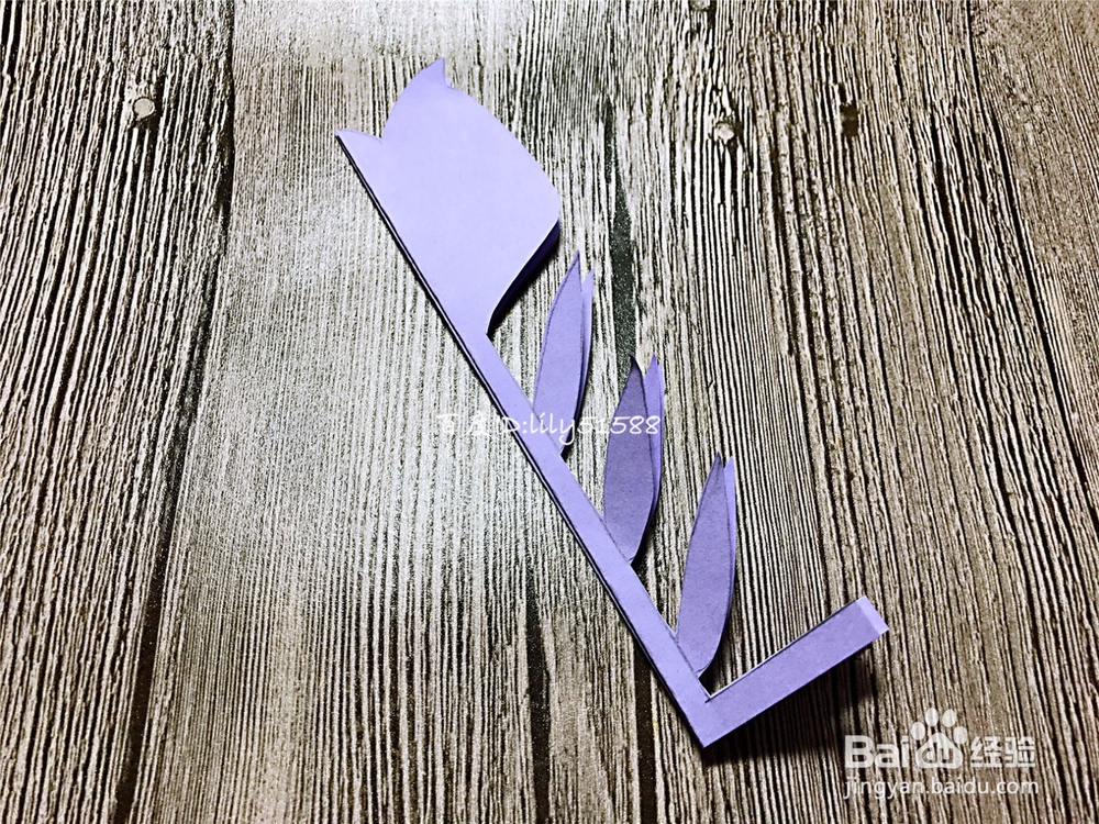 剪纸郁金香的做法