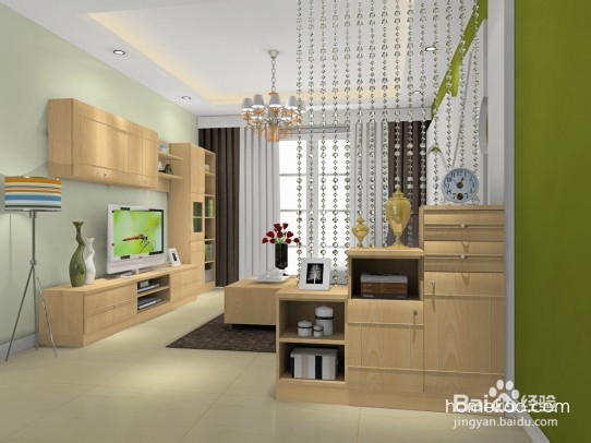 分享客厅跟餐厅的线帘隔断图片