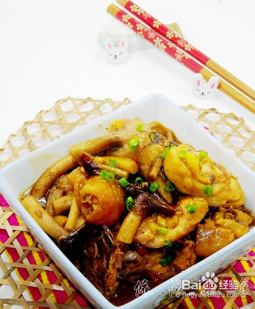 营养美味的茶树菇滑鸡