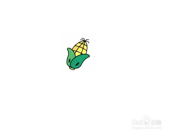 玉米简笔画分步图