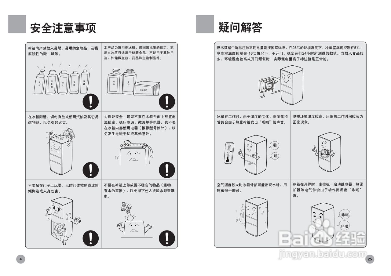 海尔变频冰箱白马王子BCD-272WBCS/Z型说明书