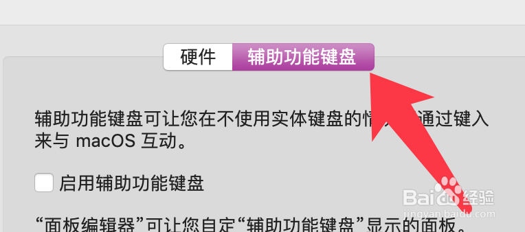 Mac os系统如何开启辅助键盘