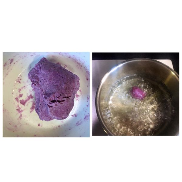 紫薯琉璃芝心汤圆