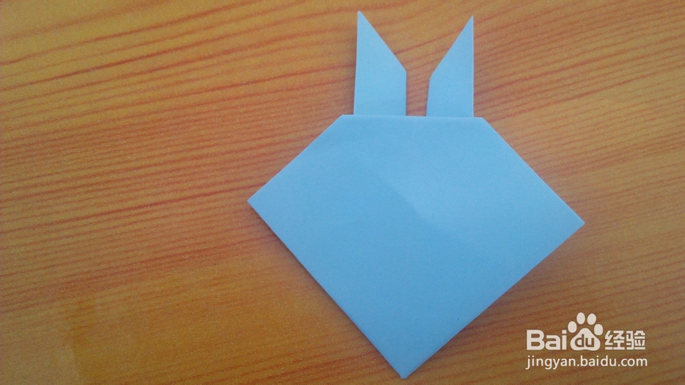 折纸之可爱兔子头的折法