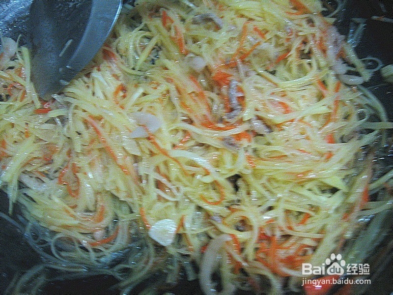 好吃的家常菜——胡萝卜肉三丝