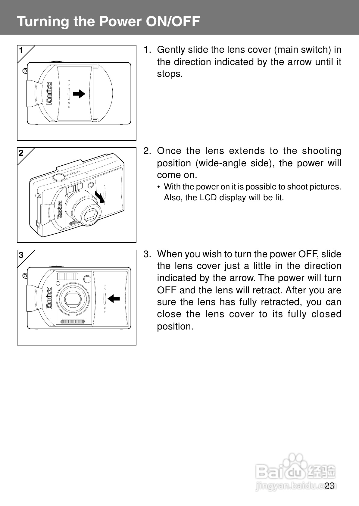柯尼卡美能达KD-400Z数码相机说明书:[3]