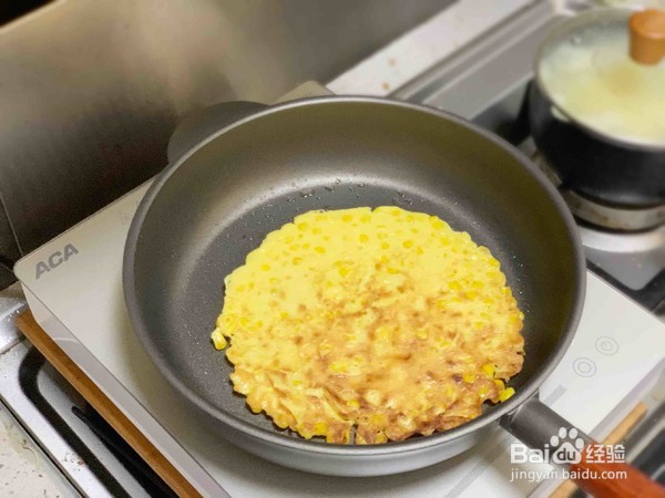 玉米粒鸡蛋饼