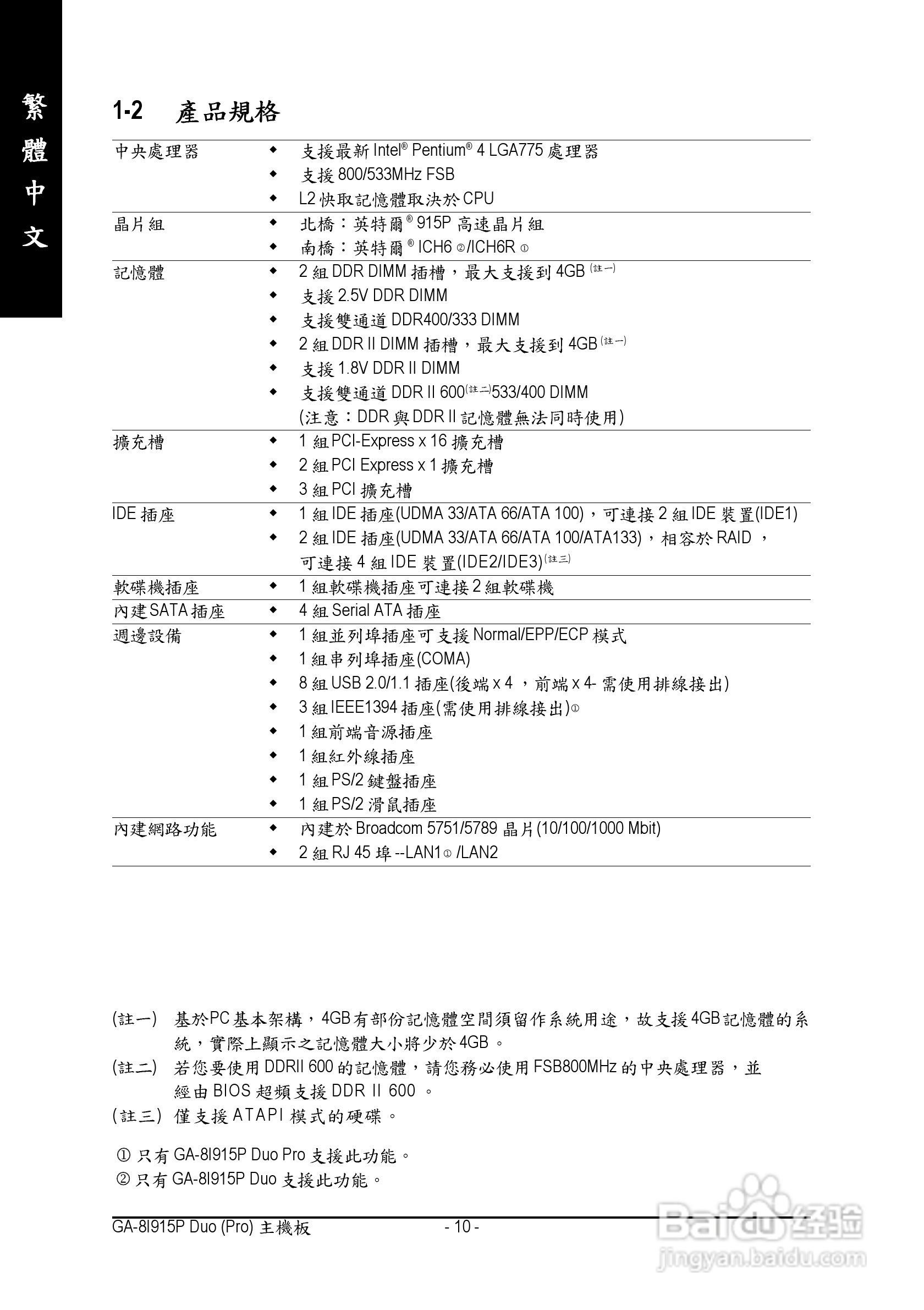 技嘉GA-8I915P Duo (Rev 1.x)型主板说明书:[1]