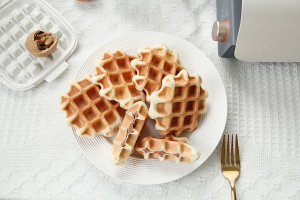 牛奶豆沙华夫饼