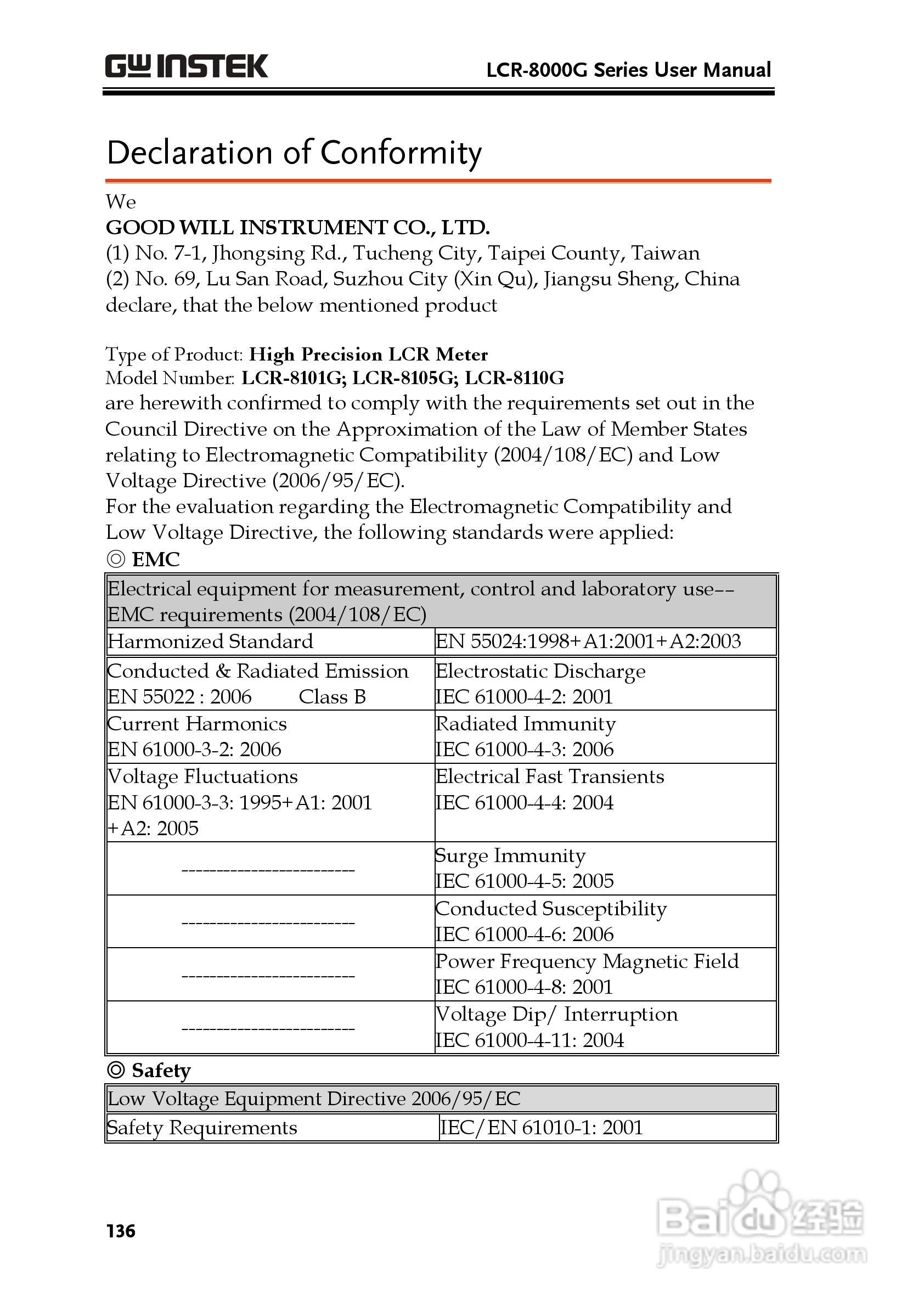 固纬LCR-8105G高精度LCR测试仪使用说明书:[14]