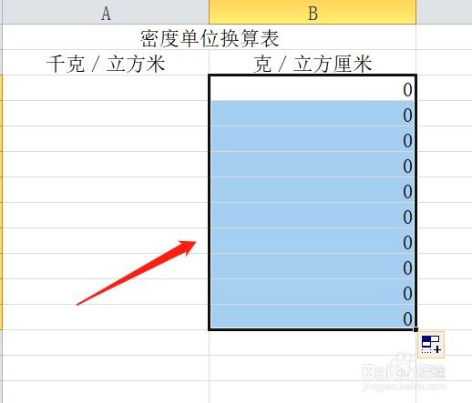 密度的单位换算方法