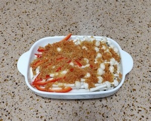 教你怎么做蒜蓉瑶柱蒸白玉菇