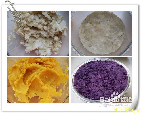 怎样制作三色薯泥蛋糕