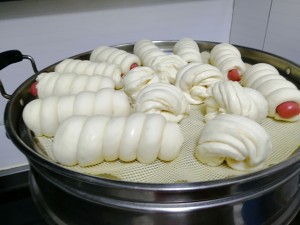 花卷馒头夹香肠