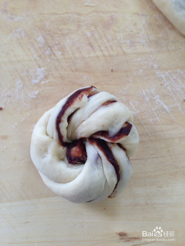 花型豆沙面包的做法