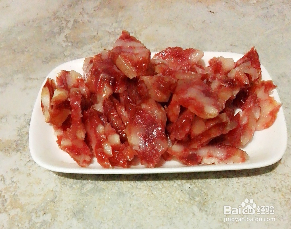 腊肠炒豆角的家常做法