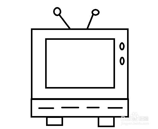 如何画电视机的简笔画