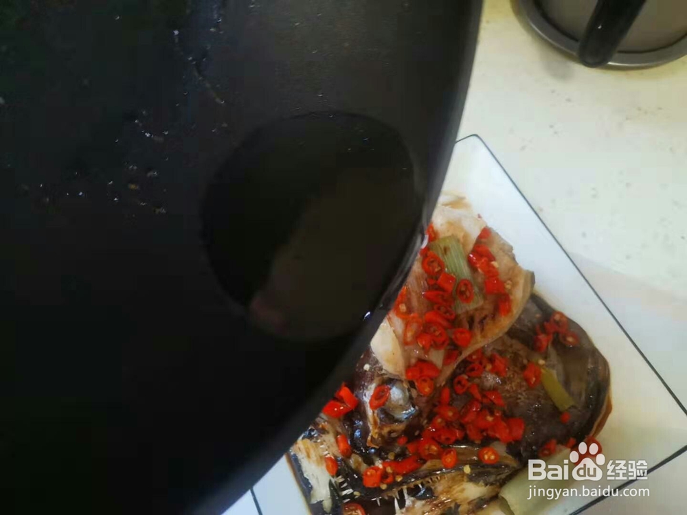 清蒸鲽鱼头的具体做法