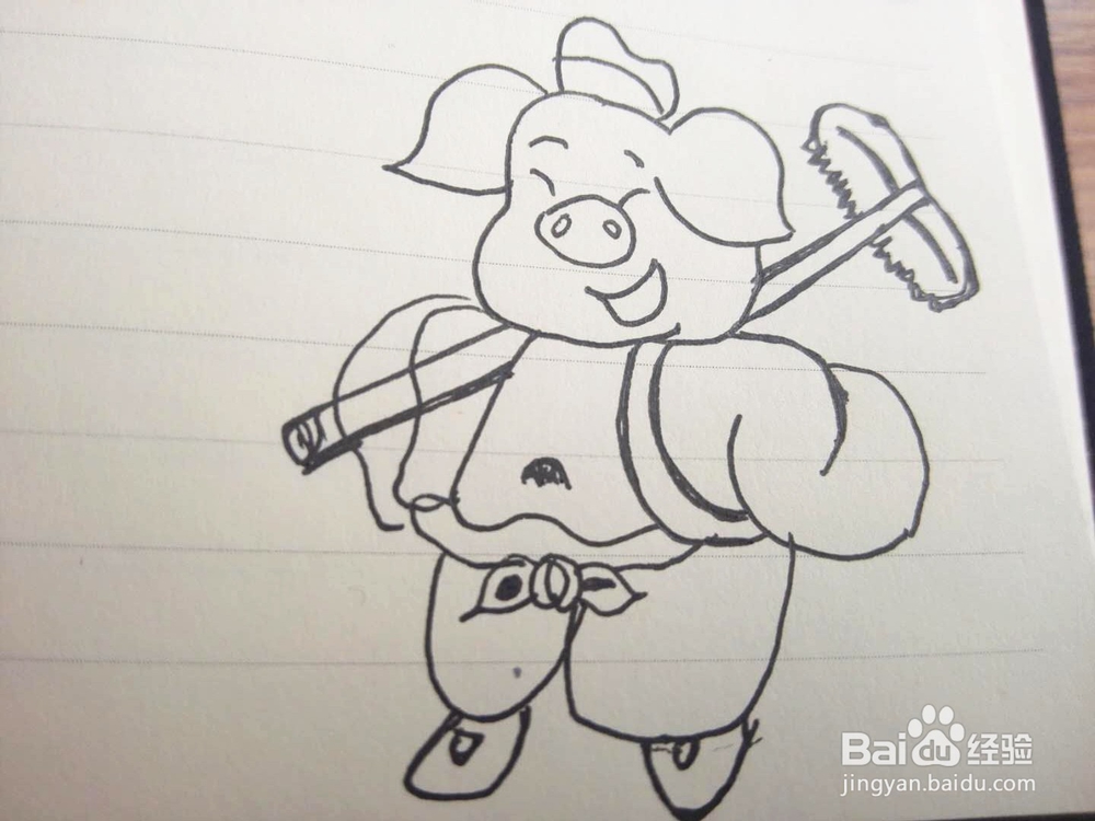 简笔画之猪八戒