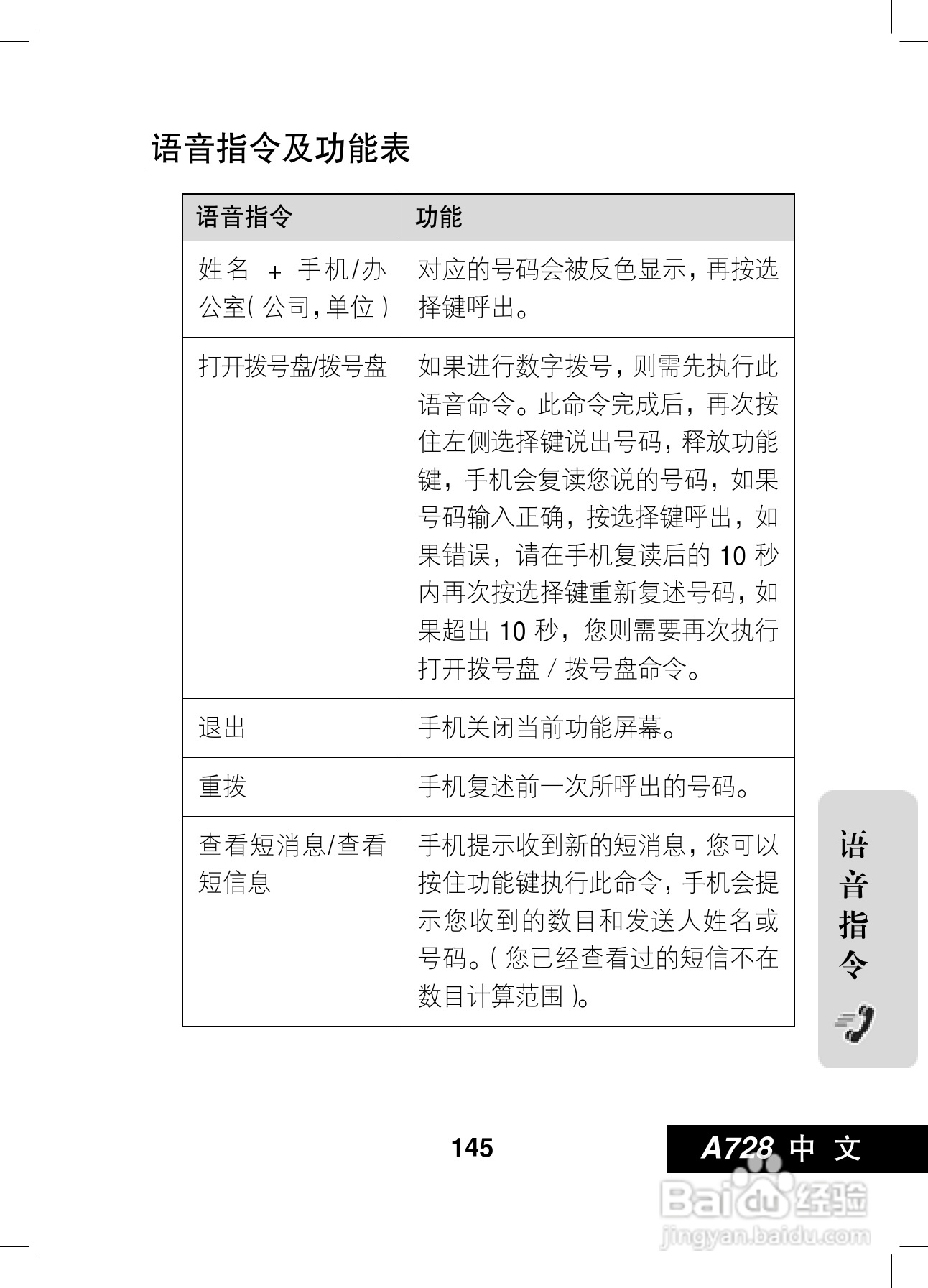 摩托罗拉A728手机使用说明书:[15]