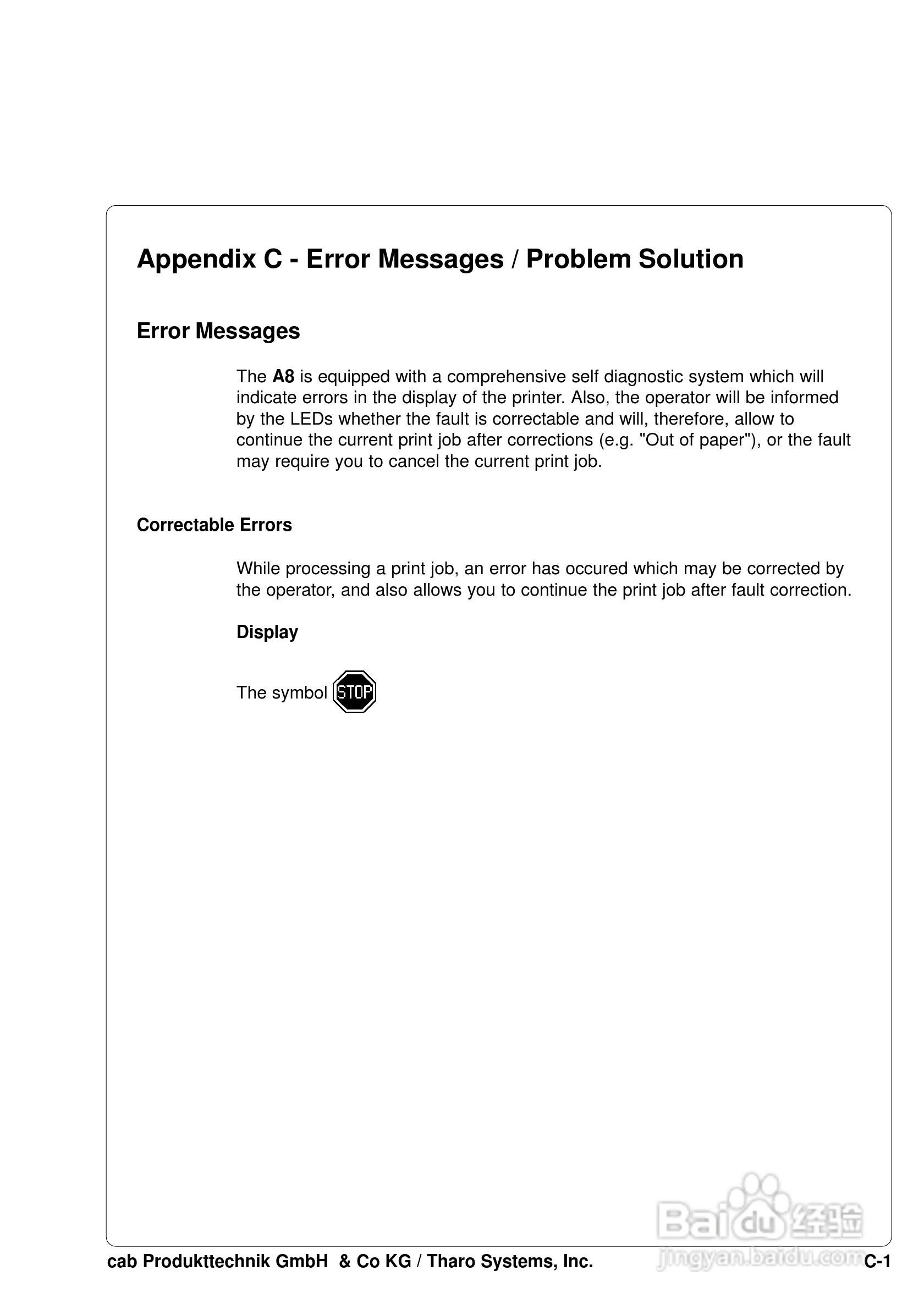 cab A8200打印机使用说明书:[12]