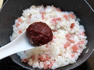 拉丝芝士火腿焗饭的做法