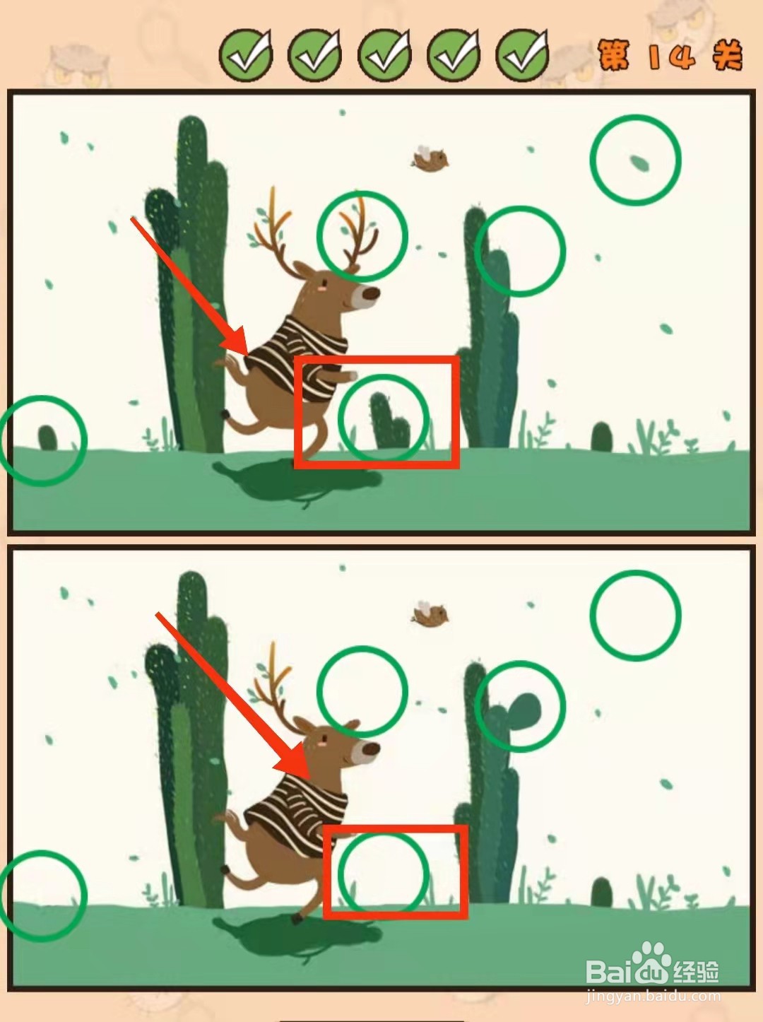 怎样查看猫咪找茬游戏的“第14关的不同”