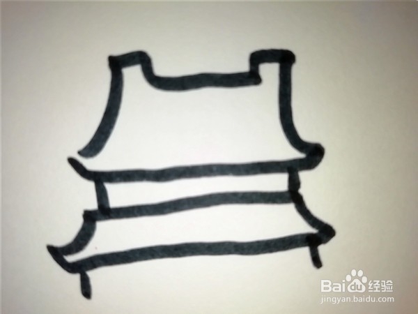 怎么样用简笔画画城门