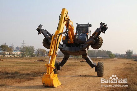 教你怎么把挖掘机开到天台上去