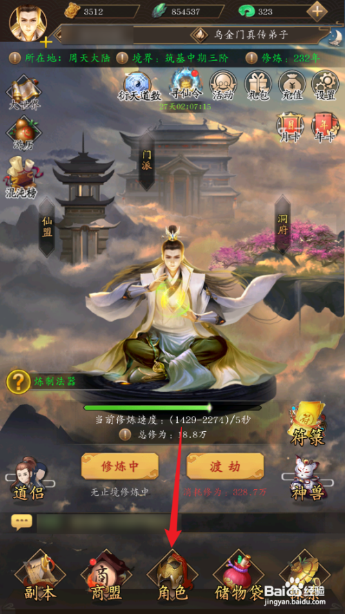 如何在修真江湖中装备紫晶戒？